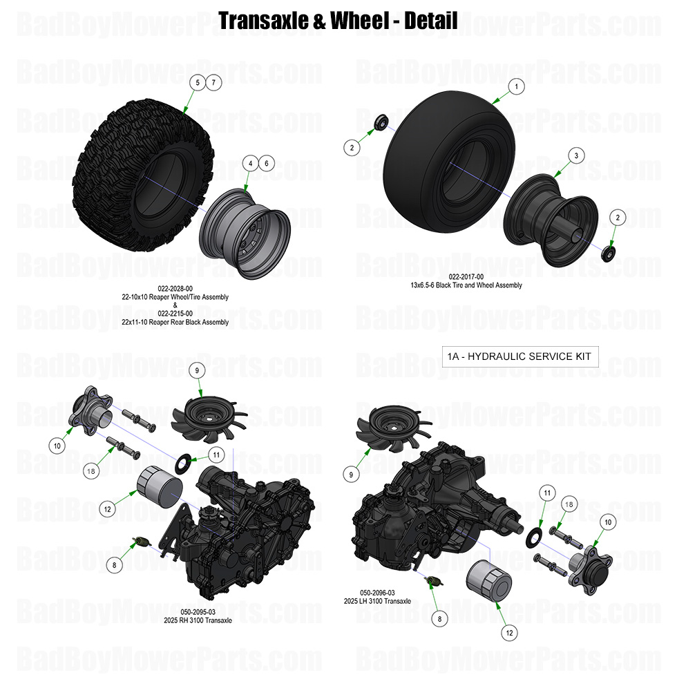 2025 ZT Elite - Transaxle & Wheel - Detail
